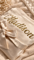 ✨ Peignoir satin personnalisable – Maman
