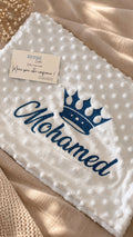 🤍 Couverture bébé personnalisable en Minky