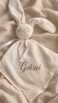 🧸 Doudou personnalisé en gaze de coton